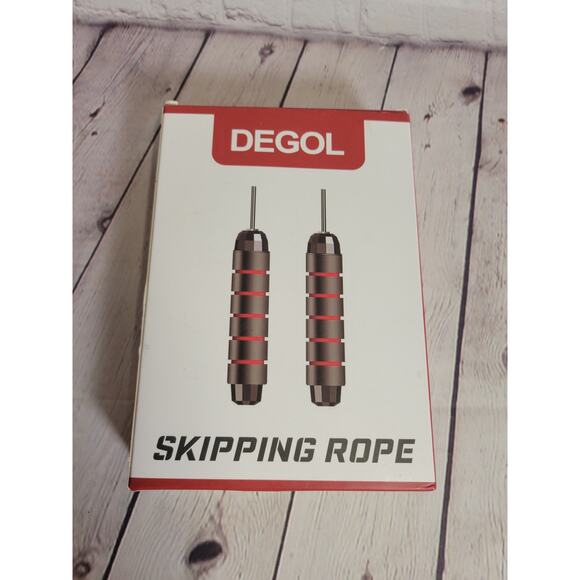 NEW Degol Skipping Rope Adjustable 6” Memory Foam Handles Aerobic Exercise Gym - Picture 1 of 4